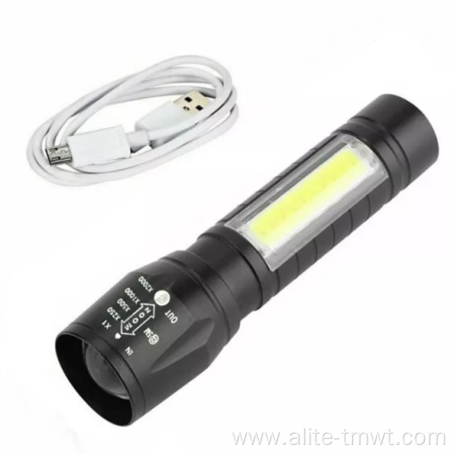 Usb retractable mini emergency flashlight